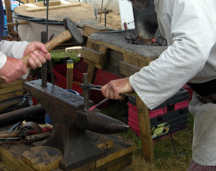Blacksmithing: a demonstration in forging techniques and why they developed