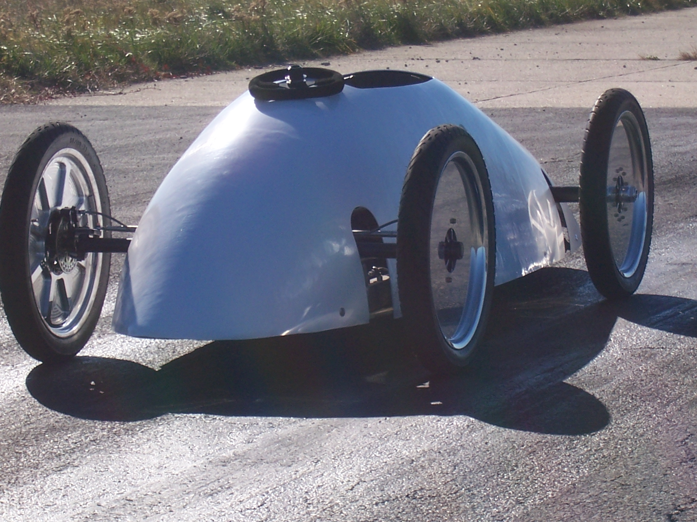 The recreation of the Baker Torpedo Kid, a 1903 electric race car - exhibit detail 2